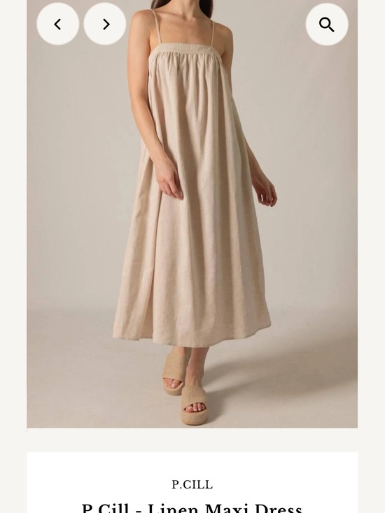 p cill Dresses & Skirts - Light Cream Maxi Linen-Style Sundress Skirt